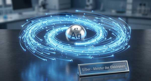Silber in Elektronenspirale - Herr der Elektronen, Symbolgrafik